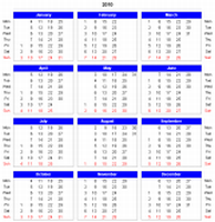 Excel Calendar Spreadsheet 12 Months with Days on the Side